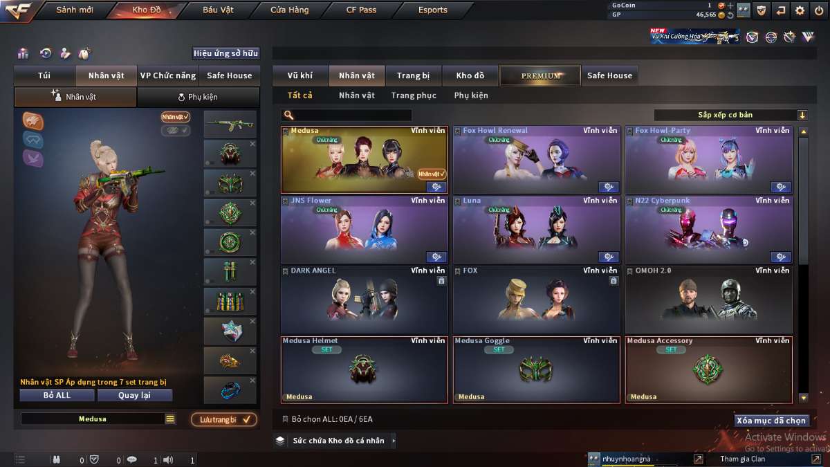 shop acc cf uy tin gia re